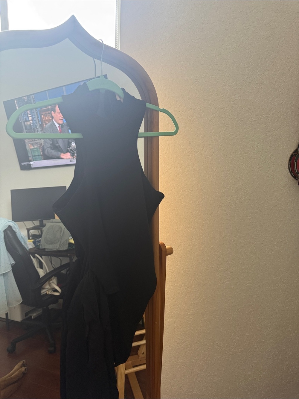 Classic Black High-Neck Women's Dress